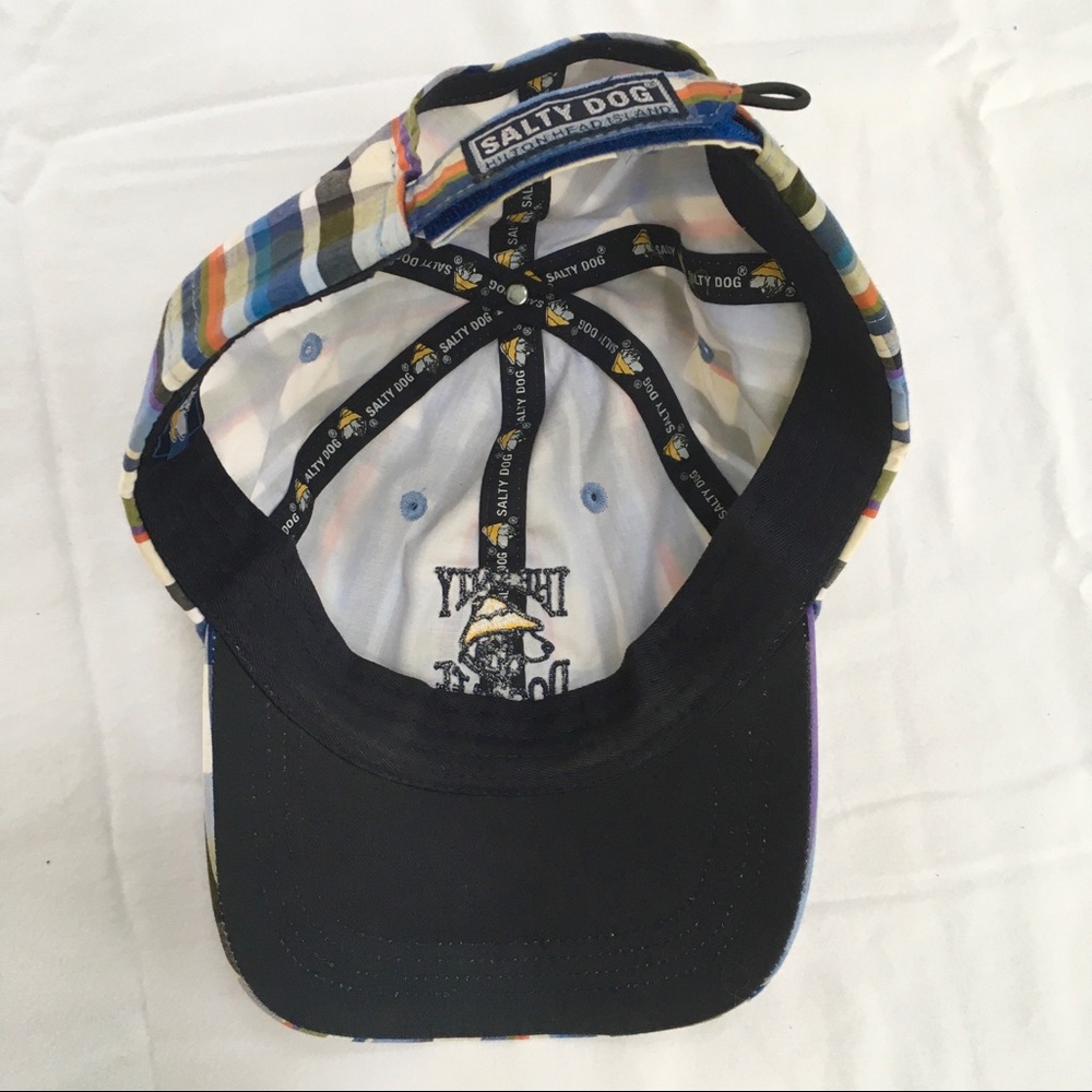 $10 Clearance The Salty Dog Cafe Plaid Ahead Baseball Cap Hilton Head SC - Picture 3 of 4
